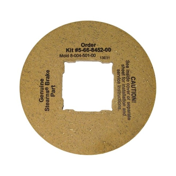 Stearns Kit; 5 in. OD X 1-3/4 in. Square Drive X 3/16 in. Thickness; For All 55; X00 and 50 Series Brake 5-66-8452-00 - main